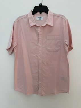 Old Navy Men's Short Sleeve Button-Down Shirt - Pale Pink